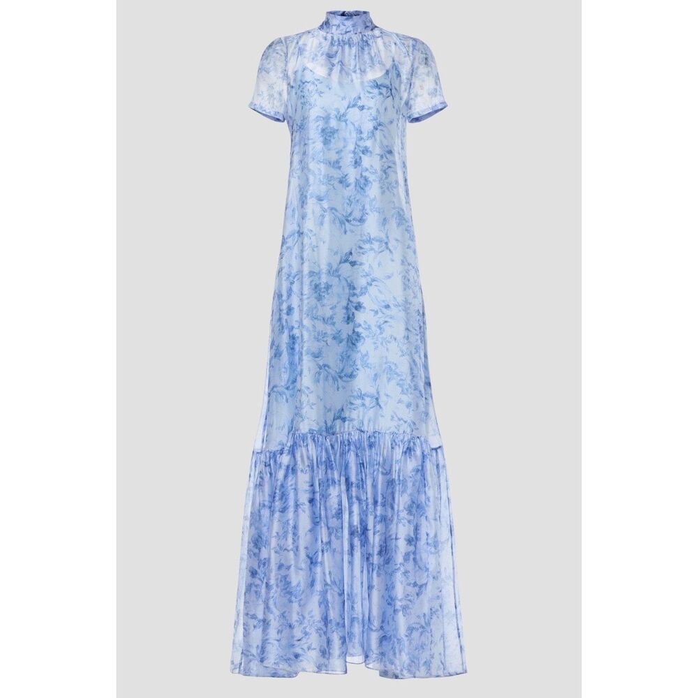 STAUD Light Blue Floral Maxi Dress - Picture 8 of 9